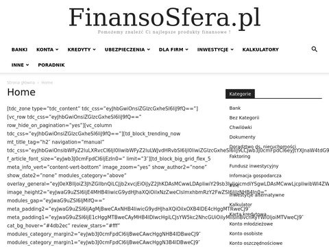 Finansosfera.pl porównywarka kredytów