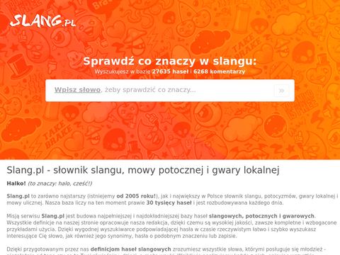Coznaczyslang.pl - język młodzieży