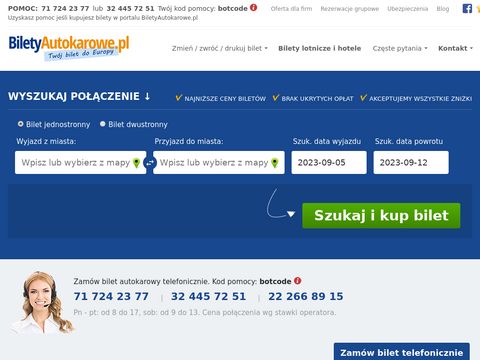 BiletyAutokarowe.pl - sprzedaż online