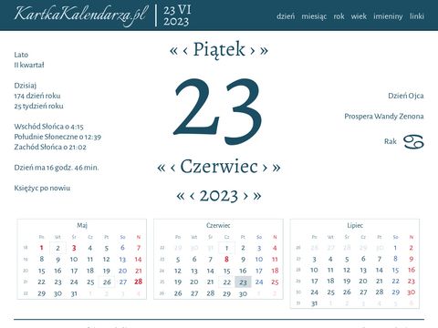 KartkaKalendarza.pl - kalendarz ze świętami