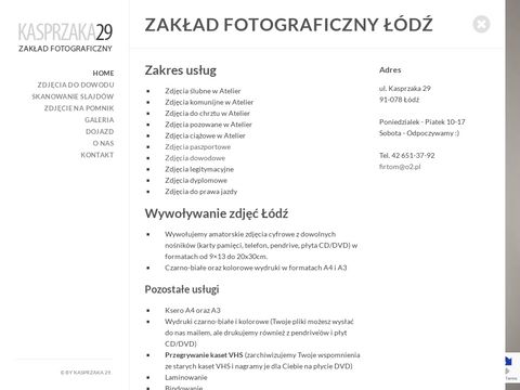 Kasprzaka29.pl - wywoływanie zdjęć Łódź