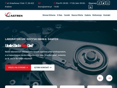 Astren.pl serwis laptopów notebooków