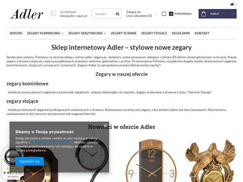 Adler-zegary.pl zegary stojące