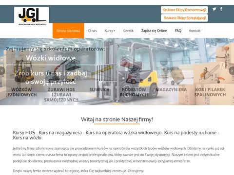 Jgl.pl kurs na wózki widłowe