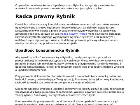 Oxymed.rybnik.pl komora hiperbaryczna
