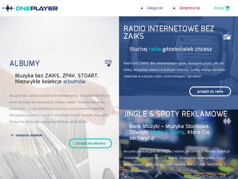 Oneplayer.pl muzyka bez zaiks