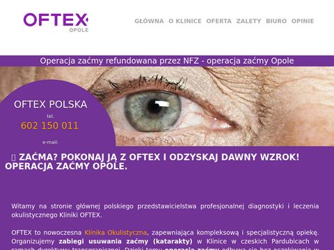 Oftex-opole.pl operacja zaćmy w Czechach