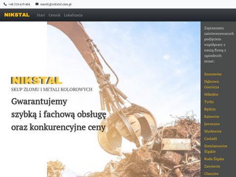Nikstal.com.pl skup złomu Śląsk Tychy