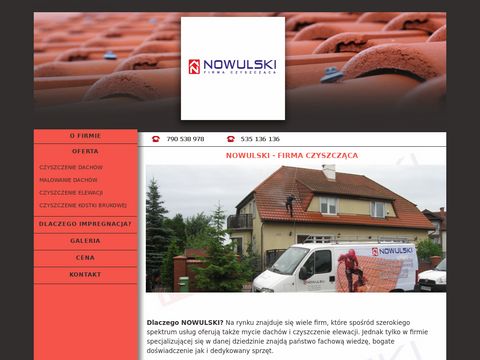 Nowulski - Czyszczenie dachów, elewacji