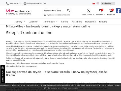 Mikatextiles.com - tkaniny, dzianiny