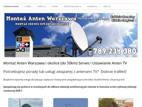 Montaz-anten-sat.pl Warszawa i okolice