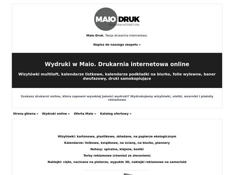 Maiodruk - drukarnia online Łódź