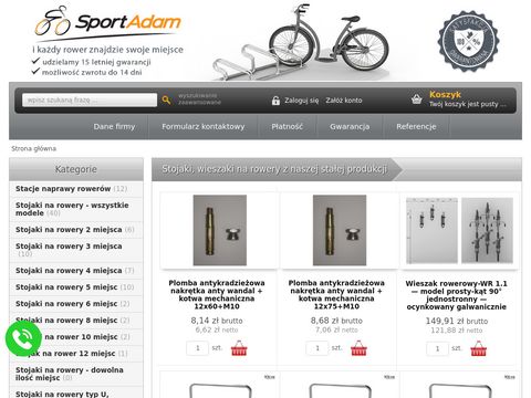 Sportadam.pl dostarcza stojaki rowerowe