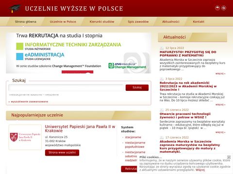 Polska baza uczelni StudiaWyzsze.pl