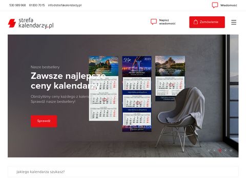 Strefakalendarzy.com.pl trójdzielne