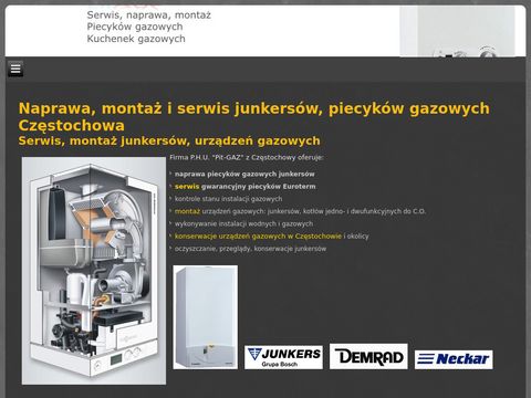 Pitgaz.com.pl naprawy junkersów Częstochowa