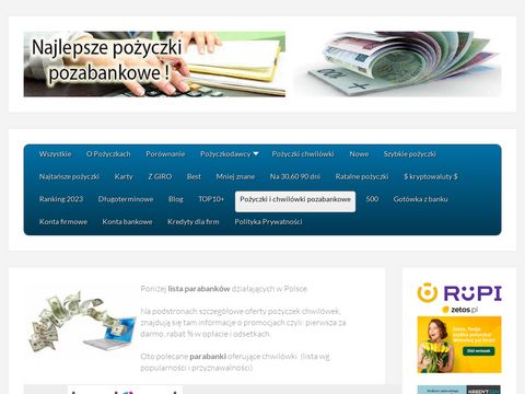 Pozyczkabez.pl nowe pożyczki chwilówki