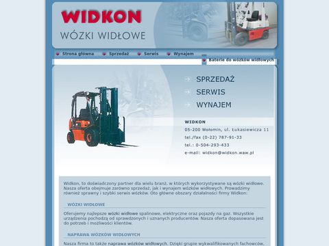 Widkon.waw.pl wózki widłowe używane