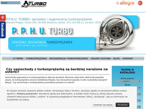 Turbo Turbosprężarki wszystkich typów