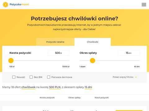 Pozyczkomocni.pl chwilówki przez internet