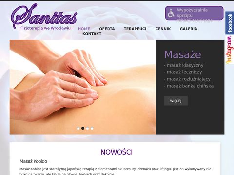 Sanitas.wroclaw.pl masaż