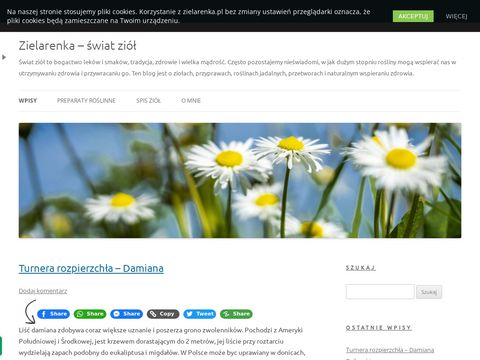 Zielarenka.pl - swiat ziół, blog farmaceuty