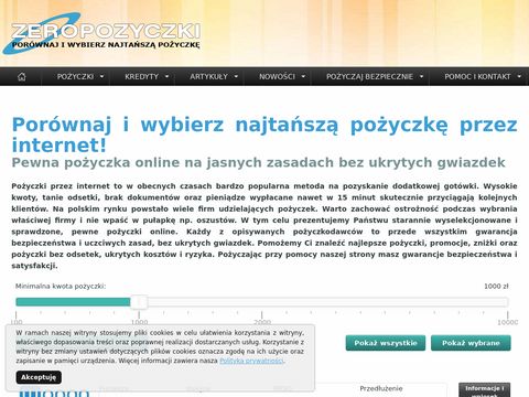 Zeropozyczki.pl - chwilówki online