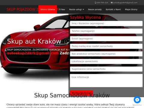 Skupsamochodowkrakow24.pl złomowanie pojazdów