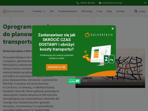 Solvertech.pl - aplikacja do planowania dostaw
