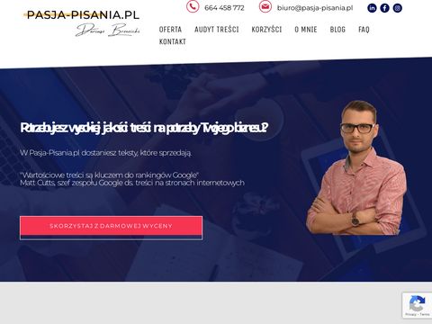 Pasja-pisania.pl tekstów