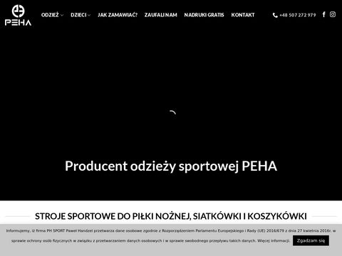 Pehasports.com stroje sportowe