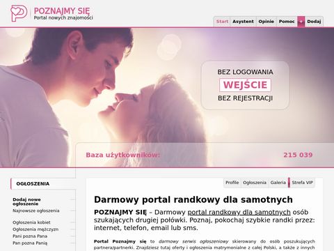 Poznajmysie.pl - darmowy portal randkowy
