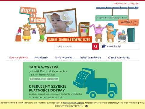 Wszystkodlamaluszka.com.pl tanie ubranka