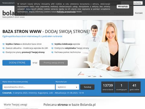 Bolanda.pl reklama dla Twojej strony