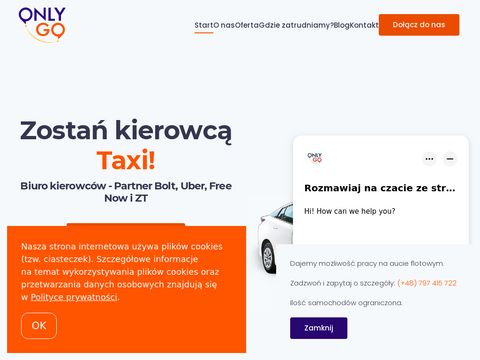 Onlygo.pl praca uber, bolt - zostań kierowcą