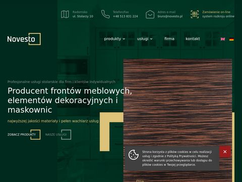 Novesto.pl - producent frontów meblowych
