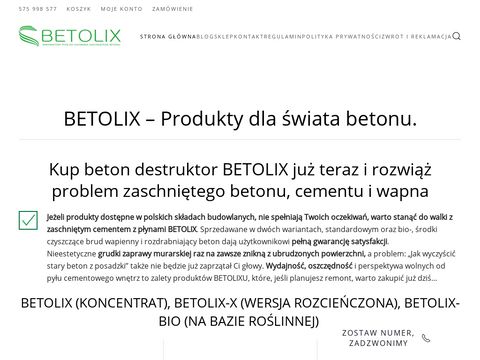 Betolix.pl - usuwa cement z metalu