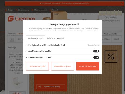Grembox.pl - hurtownia kartonów i opakowań