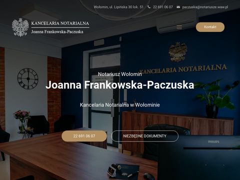 Frankowska-paczuska.pl kancelaria notarialna