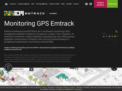 Monitoring GPS koparek - emtrack.eu