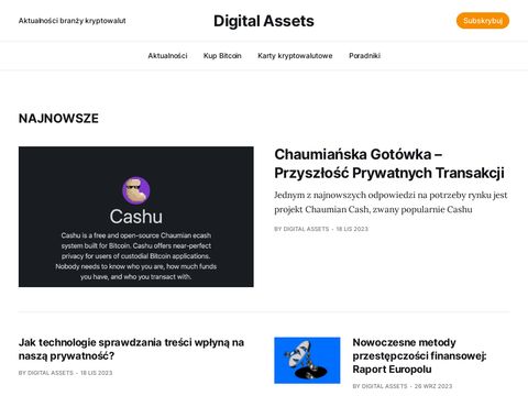 Digitalassets.pl - kryptowaluty
