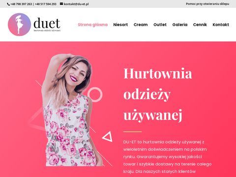 Du-et.pl - hurtownia odzieży używanej